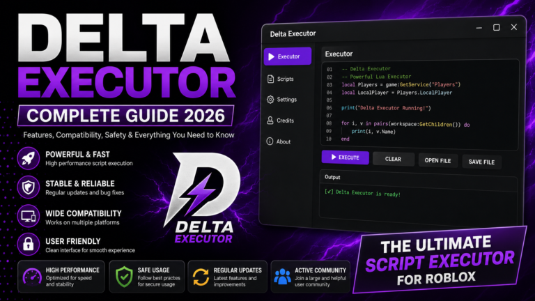 Delta Executor Features, Compatibility, Safety & Complete Guide (2026)
