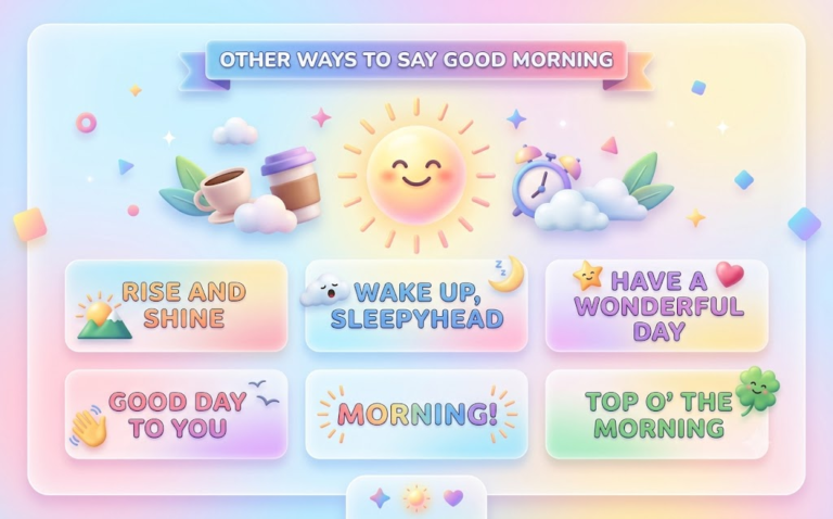 Other Ways To Say Good Morning